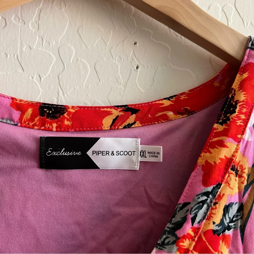 Piper & Scoot The One Dress in Magenta Floral - Picture 6 of 7